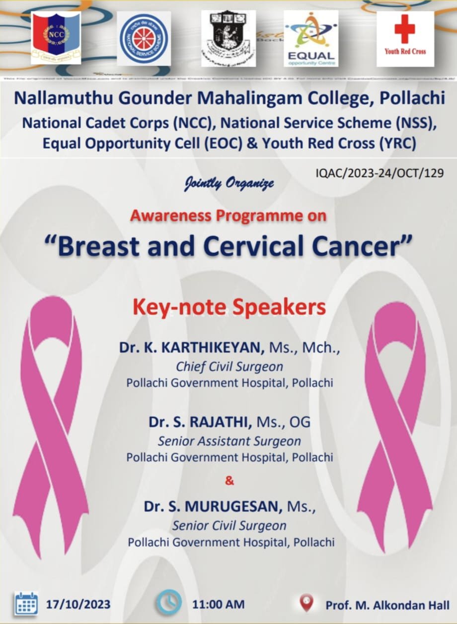 Doctors from Government hospital, Pollachi provided awareness to students and civilians about breast cancer.