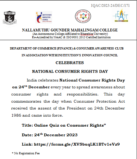 NATIONAL CONSUMER RIGHTS DAY