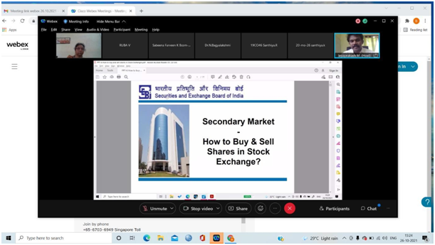 Investor Awareness Program (FDP) on “How to Buy and Sell Shares in Stock Exchanges”