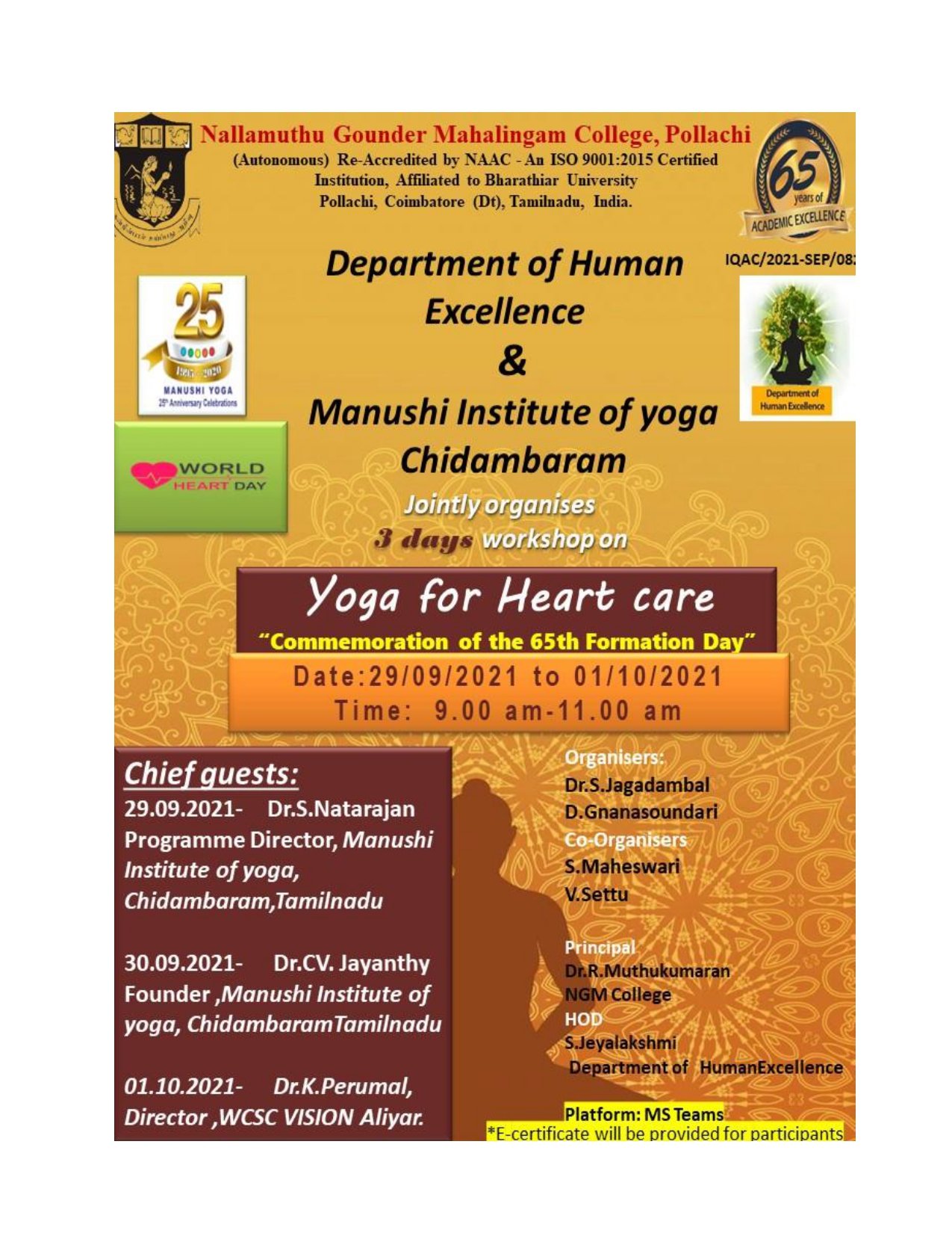 Workshop on Yoga for Heart Care