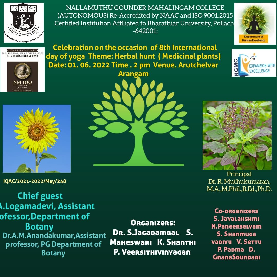 Workshop on Herbal Hunt for 8th International Day of Yoga 2022