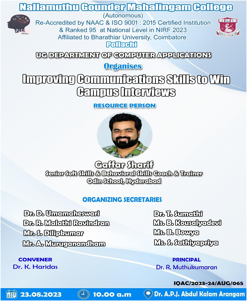 SEMINAR ON “IMPROVING COMMUNICATIONS SKILLS TO WIN CAMPUS