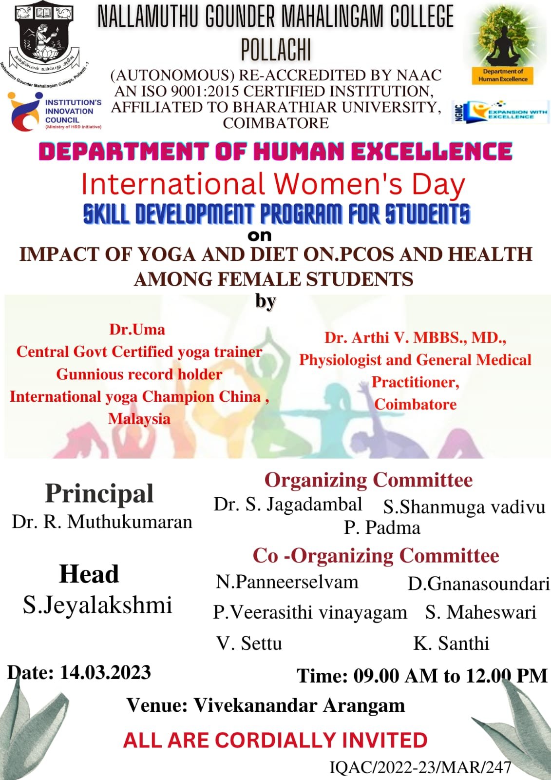 Skill Development Program on “Impact of Yoga and Diet on PCOS and Health among Female Students”