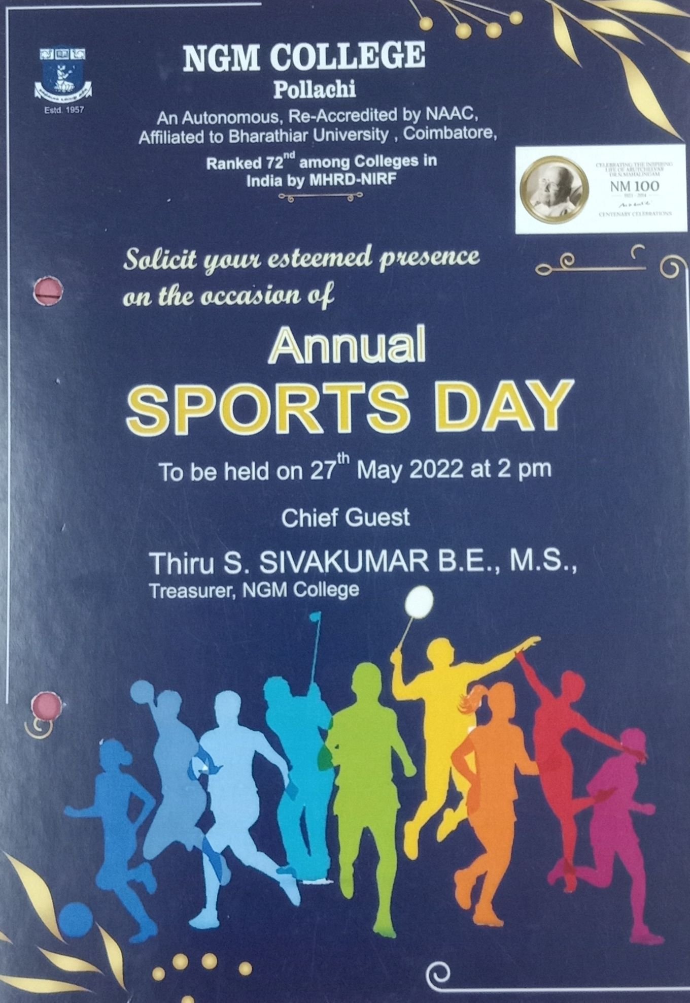 Department of Physical Education-NGM Sports Academy- Sports Day