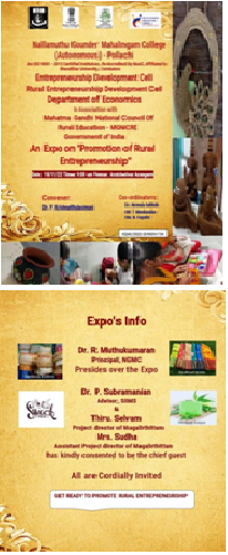 Department of Economics & EDC – An Expo on  Promotion on Rural Entrepreneurship