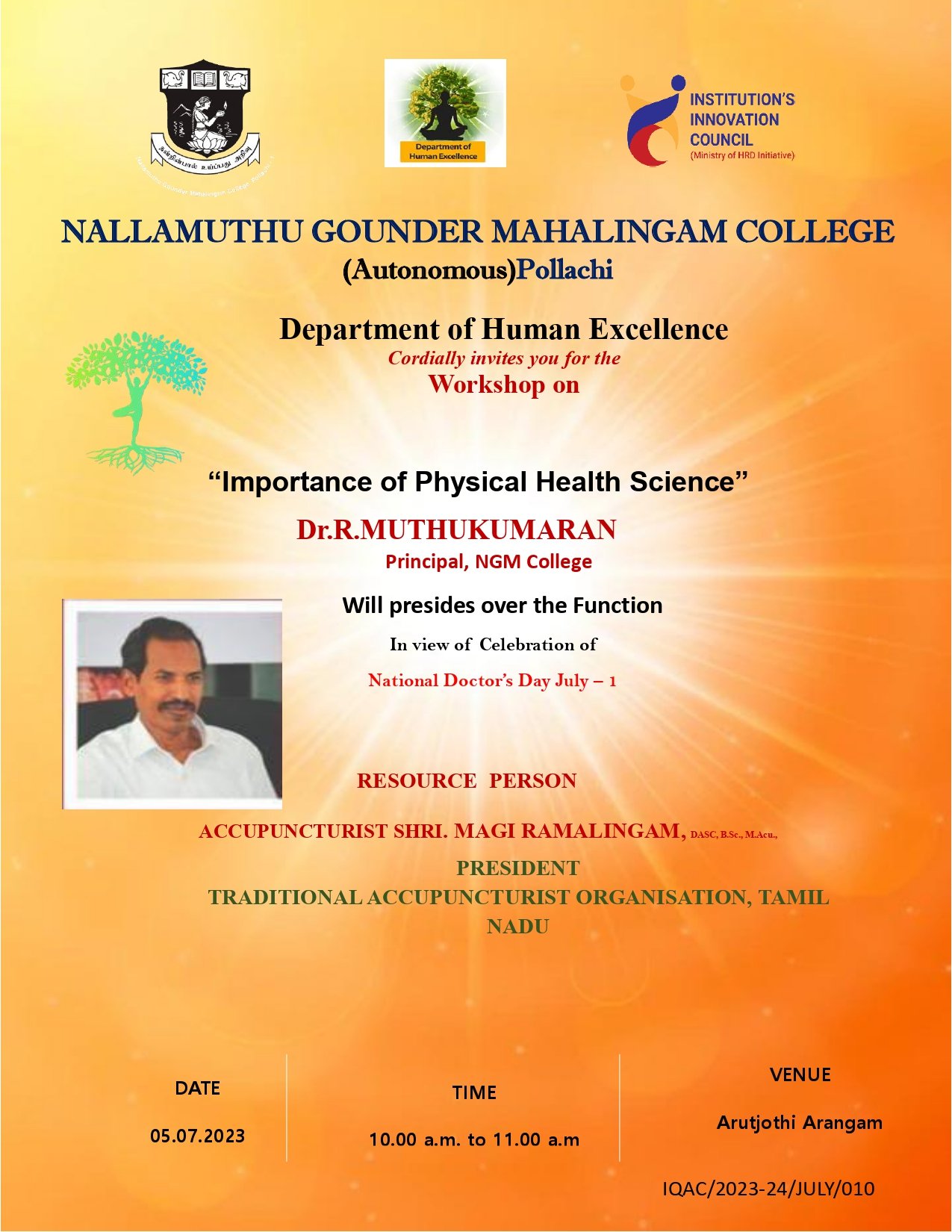 Workshop on ‘Importance of Physical Health Science