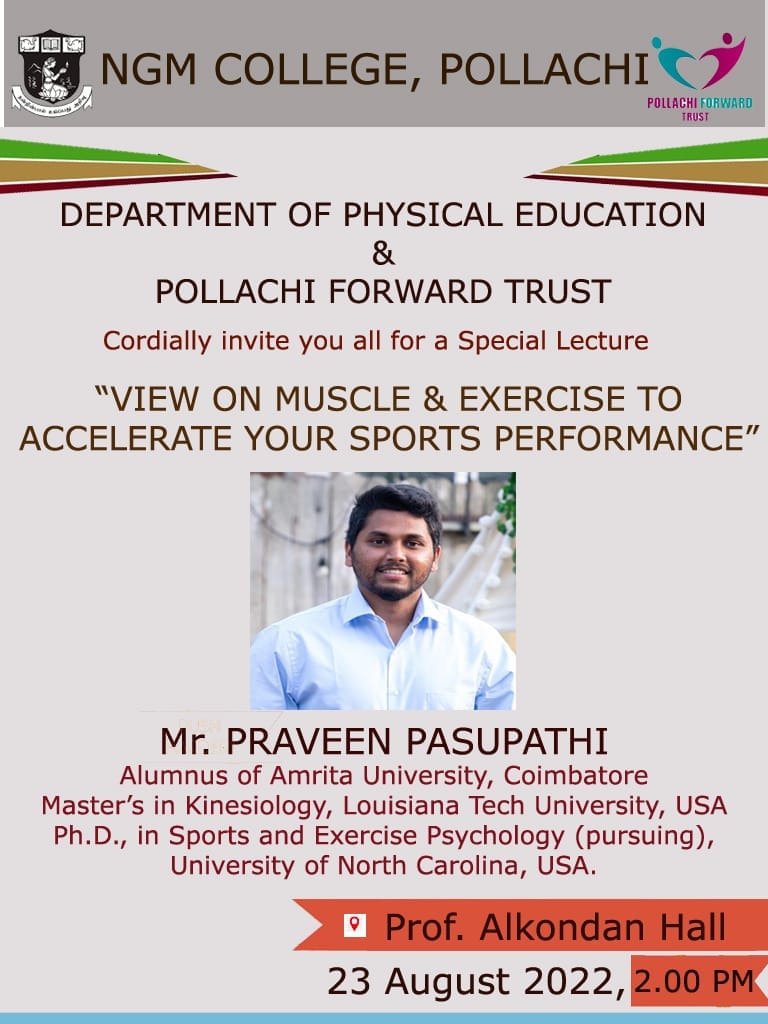 Department of Physical Education-NGM Sports Academy- Special Lecture